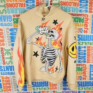 Cool Shirtz VeryCool Everything's Good Skeleton Flame Hoodie XS NWT Cold Ones